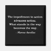 マルクスアウレリウス障害性石引用文 マグネット (正面)