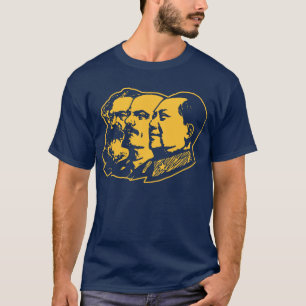 マルクスレーニン毛のポートレート Tシャツ