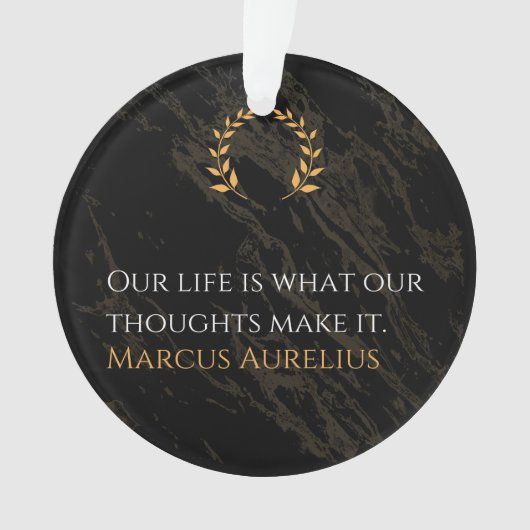 マルクス・アウレリウスの真実：人生を形作ること オーナメント (正面)