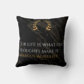 マルクス・アウレリウスの真実:人生を形作ること クッション (裏面)