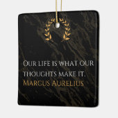 マルクス・アウレリウスの真実：人生を形作ること セラミックオーナメント (左)