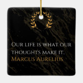 マルクス・アウレリウスの真実：人生を形作ること セラミックオーナメント (裏面)