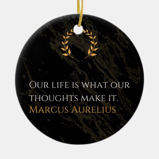 マルクス・アウレリウスの真実：人生を形作ること セラミックオーナメント (正面)