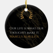 マルクス・アウレリウスの真実：人生を形作ること セラミックオーナメント (裏面)