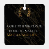 マルクス・アウレリウスの真実：人生を形作ること メタルオーナメント (裏面)