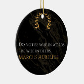 マルクス・アウレリウスの知恵：より大き話な行動 セラミックオーナメント (右)