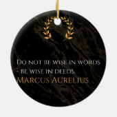 マルクス・アウレリウスの知恵：より大き話な行動 セラミックオーナメント (裏面)