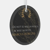 マルクス・アウレリウスの知恵：大きな話行動 ガラスオーナメント (正面右)