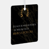 マルクス・アウレリウスの知恵：大きな話行動 メタルオーナメント (正面右)