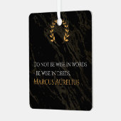 マルクス・アウレリウスの知恵：大きな話行動 メタルオーナメント (正面左)