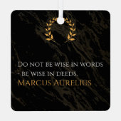 マルクス・アウレリウスの知恵：大きな話行動 メタルオーナメント (裏面)