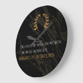 マルクス・アウレリウスの知恵：大きな話行動 ラージ壁時計 (傾斜)