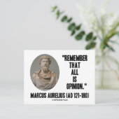 マルクス・アウレリウスは意見引用文 ポストカード (スタンド正面)