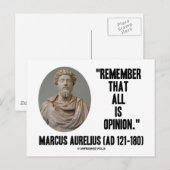 マルクス・アウレリウスは意見引用文 ポストカード (正面/裏面)