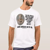 マルクス・アウレリウス休息の夢を見る Tシャツ (正面)