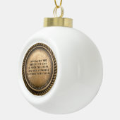 マルクス・アウレリウス引用文生命の美しいに住む セラミックボールオーナメント (右)