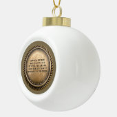 マルクス・アウレリウス引用文生命の美しいに住む セラミックボールオーナメント (右)