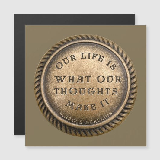 マルクス・アウレリウス引用文私たちの生活は私たちの….. (正面/裏面)