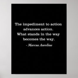 マルクス・アウレリウス障害ストイック引用文Tシャツ ポスター