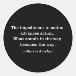 マルクス・アウレリウス障害ストイック引用文Tシャツ ラウンドシール