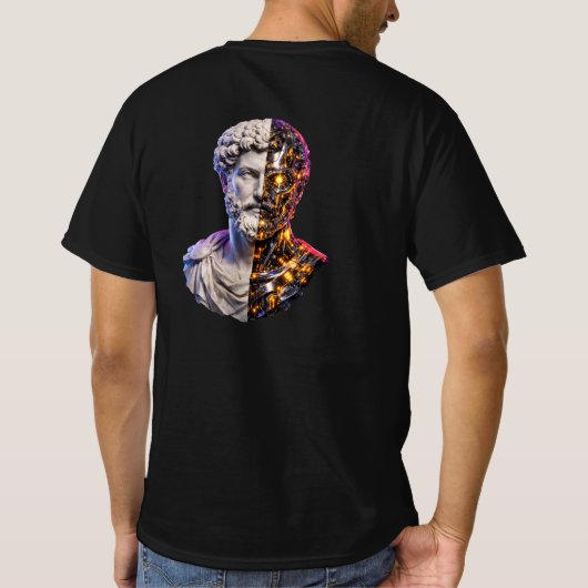 マルクス・アウレリウス サイバーパンクTシャツ Tシャツ (裏面)