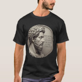 マルクス・アウレリウス ストア派の引用Tシャツ Tシャツ (正面)
