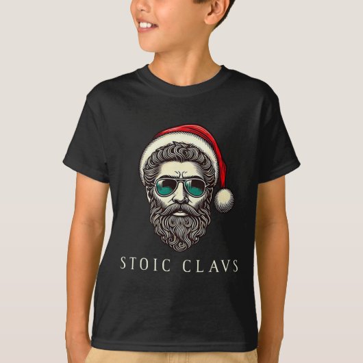 マルクス・アウレリウス ストア派 サンタ ストア主義 楽しいC Tシャツ (正面)