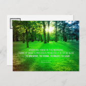 マルクス・アウレリウス・ライフ・ストイック特権引用文・ライフ ポストカード (正面/裏面)