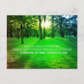 マルクス・アウレリウス・ライフ・ストイック特権引用文・ライフ ポストカード (正面)