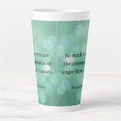 マルクス・アウレリウス：怒りを征服し、内面平和を見つける カフェラテマグ (正面)