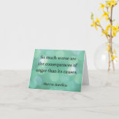 マルクス・アウレリウス：怒りを征服し、内面平和を見つける カード (黄色い花)