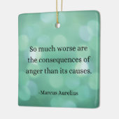 マルクス・アウレリウス:怒りを征服し、内面平和を見つける セラミックオーナメント (左)