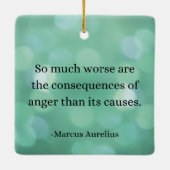 マルクス・アウレリウス:怒りを征服し、内面平和を見つける セラミックオーナメント (裏面)