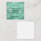 マルクス・アウレリウス：怒りを征服し、内面平和を見つける ノートカード (正面/裏面)