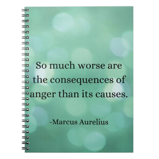 マルクス・アウレリウス：怒りを征服し、内面平和を見つける ノートブック (正面)