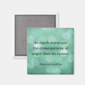 マルクス・アウレリウス:怒りを征服し、内面平和を見つける マグネット (正面/裏面)
