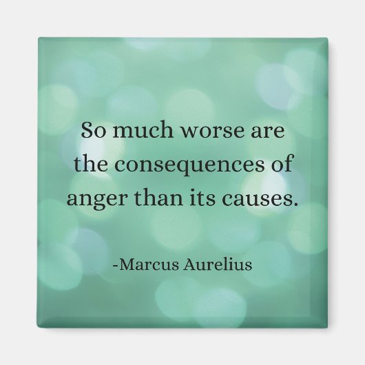 マルクス・アウレリウス:怒りを征服し、内面平和を見つける マグネット (正面)