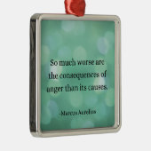 マルクス・アウレリウス:怒りを征服し、内面平和を見つける メタルオーナメント (右)