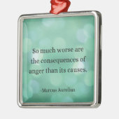 マルクス・アウレリウス:怒りを征服し、内面平和を見つける メタルオーナメント (左)