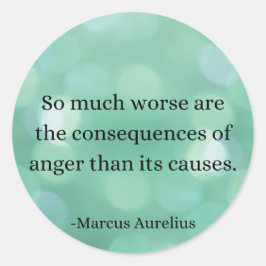 マルクス・アウレリウス：怒りを征服し、内面平和を見つける ラウンドシール