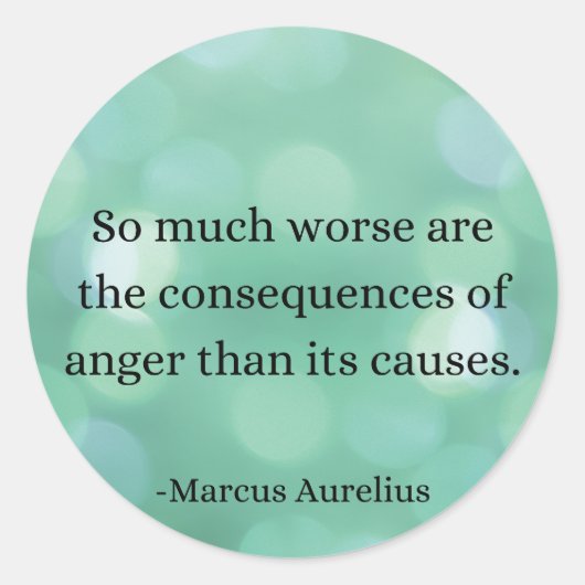 マルクス・アウレリウス：怒りを征服し、内面平和を見つける ラウンドシール (正面)