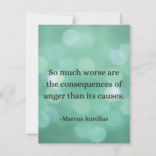 マルクス・アウレリウス：怒りを征服し、内面平和を見つける 招待状 (正面)