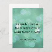 マルクス・アウレリウス：怒りを征服し、内面平和を見つける 招待状 (正面/裏面)