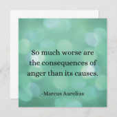 マルクス・アウレリウス：怒りを征服し、内面平和を見つける 招待状 (正面/裏面)