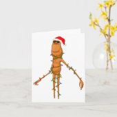 マルクス・ザ・ワーム、面白いクリスマスライト カード (黄色い花)