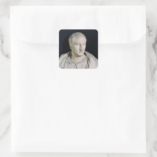 マルクス・チュリウス・キセロの胸像 スクエアシール (バッグ)