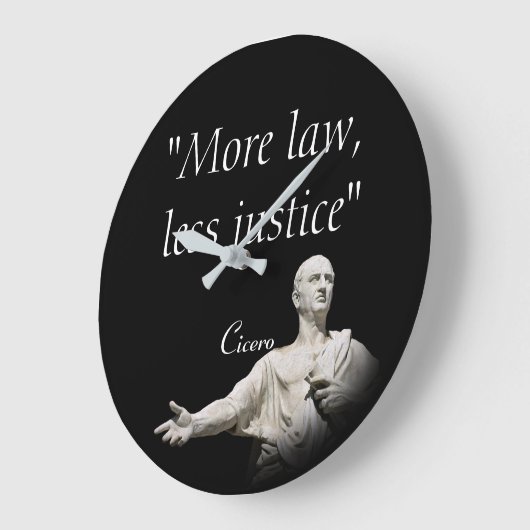 マルクス・トゥリウス・キケロ引用文 ラージ壁時計 (傾斜)