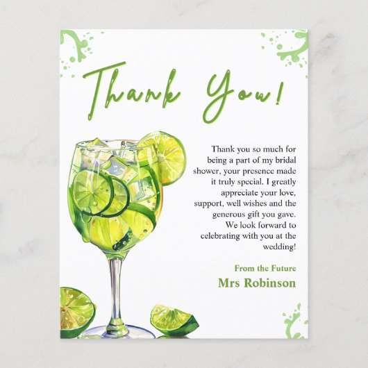 マルクス&マトリクスブライダルシャワーサンキューカード (正面)