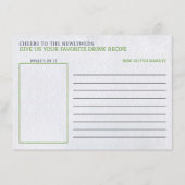 マルクス&マトリクスブライダルシャワードリンクレシピ エンクロージャーカード (正面)