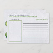 マルクス&マトリクスブライダルシャワードリンクレシピ エンクロージャーカード (正面/裏面)